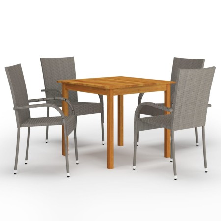 5-piece gray garden dining set by vidaXL, Garden sets - Ref: Foro24-3067694, Price: 301,47 €, Discount: %