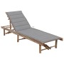 Tumbona de jardín con cojín bambú by , Loungers - Ref: Foro24-3061633, Price: 195,38 €, Discount: %