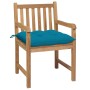 Sillas de jardín 2 uds madera de teca con cojines azul claro von , Gartenstühle - Ref: Foro24-3062749, Preis: 294,32 €, Rabat...