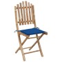 Sillas de jardín plegables 2 unidades bambú con cojines by , Garden chairs - Ref: Foro24-3063991, Price: 114,21 €, Discount: %