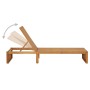 Tumbona con cojín madera maciza de acacia by , Loungers - Ref: Foro24-3064155, Price: 239,71 €, Discount: %