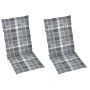 Sillas de jardín reclinables 2 uds madera maciza acacia cojines by , Garden chairs - Ref: Foro24-3064073, Price: 166,01 €, Di...