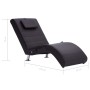 Diván de masaje con almohada de cuero artificial marrón de , Divanes - Ref: Foro24-281286, Precio: 229,10 €, Descuento: %