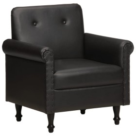 Sillón butaca de cuero auténtico negro de , Sillones - Ref: Foro24-320779, Precio: 225,57 €, Descuento: %