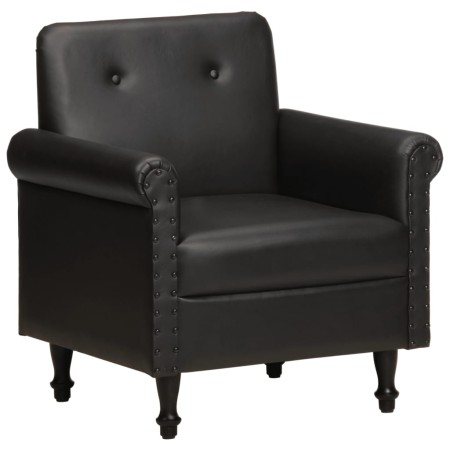 Sillón butaca de cuero auténtico negro de , Sillones - Ref: Foro24-320779, Precio: 225,57 €, Descuento: %
