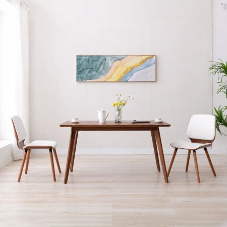 Sillas de comedor 2 unidades cuero sintético blanco de , Sillas de comedor - Ref: Foro24-287381, Precio: 258,13 €, Descuento: %