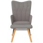 Silla mecedora con reposapiés tela gris taupe de , Mecedoras - Ref: Foro24-327631, Precio: 115,36 €, Descuento: %