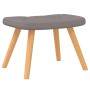 Silla mecedora con reposapiés tela gris taupe de , Mecedoras - Ref: Foro24-327631, Precio: 115,36 €, Descuento: %