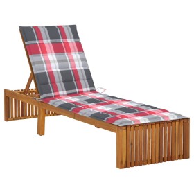 Tumbona con cojín madera maciza de acacia von , Liegen - Ref: Foro24-3064162, Preis: 239,93 €, Rabatt: %