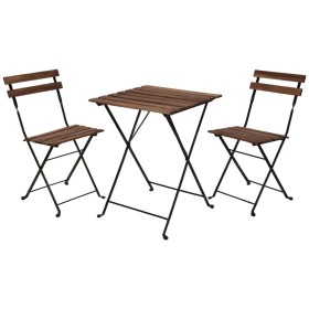 ProGarden Bistro table and chairs 3-piece set black by ProGarden, Garden sets - Ref: Foro24-436226, Price: 95,25 €, Discount: %