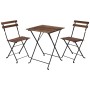 ProGarden Bistro Tisch und Stühle 3 Stück schwarz von ProGarden, Gartensets - Ref: Foro24-436226, Preis: 94,83 €, Rabatt: %