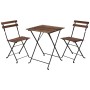 ProGarden Bistro Tisch und Stühle 3 Stück schwarz von ProGarden, Gartensets - Ref: Foro24-436226, Preis: 94,83 €, Rabatt: %