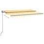 Toldo automático LED sensor de viento amarillo blanco 400x350cm von , Markisen - Ref: Foro24-3069193, Preis: 810,46 €, Rabatt: %