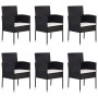Juego de comedor para jardín de 7 piezas negro de vidaXL, Conjuntos de jardín - Ref: Foro24-3067926, Precio: 467,16 €, Descue...