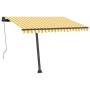 Toldo automático LED sensor de viento amarillo blanco 350x250cm by , Awnings - Ref: Foro24-3069733, Price: 618,23 €, Discount: %