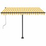 Toldo automático LED sensor de viento amarillo blanco 350x250cm by , Awnings - Ref: Foro24-3069733, Price: 618,23 €, Discount: %