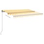 Toldo automático LED sensor de viento amarillo blanco 350x250cm by , Awnings - Ref: Foro24-3069733, Price: 618,23 €, Discount: %