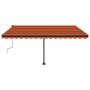 Toldo manual retráctil con LED naranja y marrón 450x300 cm by , Awnings - Ref: Foro24-3069765, Price: 534,51 €, Discount: %