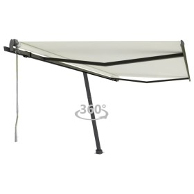 Toldo de pie automático crema 450x300 cm by , Awnings - Ref: Foro24-3069767, Price: 596,63 €, Discount: %
