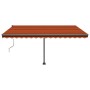 Toldo automático LED sensor de viento naranja marrón 400x350 cm von , Markisen - Ref: Foro24-3069835, Preis: 938,00 €, Rabatt: %