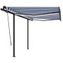Toldo automático LED sensor de viento azul y blanco 3,5x2,5 m von , Markisen - Ref: Foro24-3070131, Preis: 614,04 €, Rabatt: %
