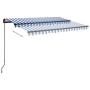 Toldo automático LED sensor de viento azul y blanco 3,5x2,5 m von , Markisen - Ref: Foro24-3070131, Preis: 614,04 €, Rabatt: %