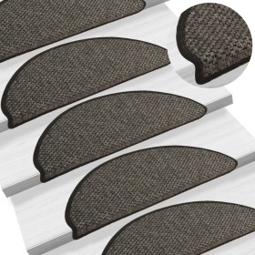 Selbstklebender Sisal-Treppenteppich 15 Stück anthrazit 65x21x4cm von vidaXL, Treppenmatten - Ref: Foro24-326873, Preis: 102,...