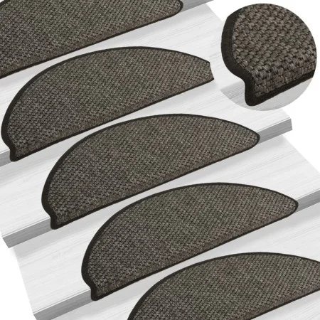 Selbstklebender Sisal-Treppenteppich 15 Stück anthrazit 65x21x4cm von vidaXL, Treppenmatten - Ref: Foro24-326873, Preis: 100,...