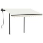 Toldo automático retráctil con postes color crema 3,5x2,5 m by , Awnings - Ref: Foro24-3070127, Price: 493,22 €, Discount: %