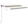 Toldo automático retráctil con postes color crema 3,5x2,5 m by , Awnings - Ref: Foro24-3070127, Price: 493,22 €, Discount: %