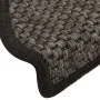 Selbstklebender Sisal-Treppenteppich 15 Stück anthrazit 65x21x4cm von vidaXL, Treppenmatten - Ref: Foro24-326873, Preis: 100,...
