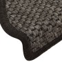 Selbstklebender Sisal-Treppenteppich 15 Stück anthrazit 65x21x4cm von vidaXL, Treppenmatten - Ref: Foro24-326873, Preis: 102,...