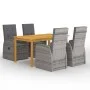 5-piece gray garden dining set by vidaXL, Garden sets - Ref: Foro24-3067810, Price: 801,13 €, Discount: %