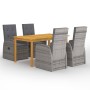 5-teiliges graues Garten-Essset von vidaXL, Gartensets - Ref: Foro24-3067810, Preis: 821,11 €, Rabatt: %