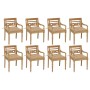 Sillas Batavia 8 unidades madera maciza de teca con cojines de , Sillas de jardín - Ref: Foro24-3073367, Precio: 1,00 €, Desc...