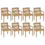 Sillas Batavia 8 unidades madera maciza de teca con cojines von , Gartenstühle - Ref: Foro24-3073371, Preis: 1,00 €, Rabatt: %