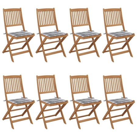 Sillas de jardín plegables 8 uds y cojines madera maciza acacia von , Gartenstühle - Ref: Foro24-3075035, Preis: 400,27 €, Ra...
