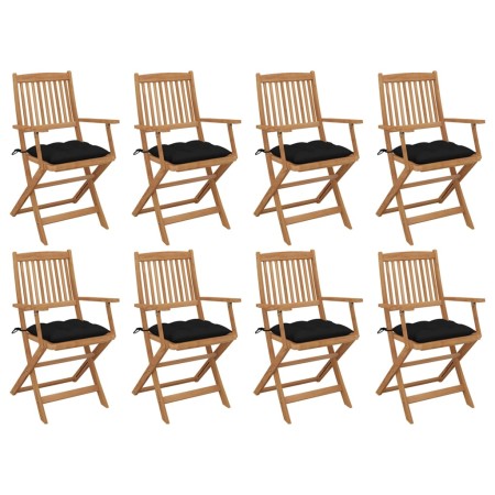 Sillas de jardín plegables 8 uds y cojines madera maciza acacia von , Gartenstühle - Ref: Foro24-3075107, Preis: 396,52 €, Ra...