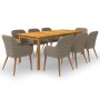 Juego de comedor para jardín de 9 piezas marrón von , Gartensets - Ref: Foro24-3067921, Preis: 1,00 €, Rabatt: %