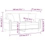 Sofá de 2 plazas con cojines cuero sintético capuchino 140 cm by , Sofas - Ref: Foro24-3200934, Price: 250,91 €, Discount: %