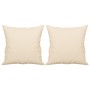 Sofá de 2 plazas con cojines tela de microfibra beige 140 cm by , Sofas - Ref: Foro24-3200976, Price: 299,79 €, Discount: %
