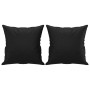 Sofá de 2 plazas con cojines cuero sintético negro 140 cm by , Sofas - Ref: Foro24-3200988, Price: 231,62 €, Discount: %