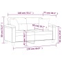 Sofá de 2 plazas con cojines cuero sintético negro 140 cm by , Sofas - Ref: Foro24-3200988, Price: 231,62 €, Discount: %
