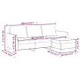 Sofá 3 plazas y taburete cuero sintético color capuchino 180 cm von , Sofas - Ref: Foro24-3201126, Preis: 314,25 €, Rabatt: %