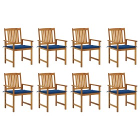 Sillas de jardín con cojines 8 uds madera maciza de acacia de , Sillas de jardín - Ref: Foro24-3078176, Precio: 654,44 €, Des...