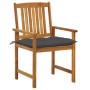 Sillas de jardín y cojines 6 unidades madera maciza de acacia by , Garden chairs - Ref: Foro24-3078181, Price: 462,17 €, Disc...
