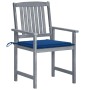 Sillas de jardín con cojines 8 uds madera maciza de acacia gris by , Garden chairs - Ref: Foro24-3078232, Price: 561,15 €, Di...