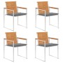 Sillas de jardín y cojines 4 unidades madera maciza de acacia by , Garden chairs - Ref: Foro24-3078471, Price: 458,18 €, Disc...