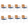 Sillas de jardín y cojines 8 unidades madera maciza de acacia by , Garden chairs - Ref: Foro24-3078534, Price: 909,69 €, Disc...