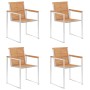 Sillas de jardín 4 unidades con cojines madera maciza teca by , Garden chairs - Ref: Foro24-3078574, Price: 547,65 €, Discoun...